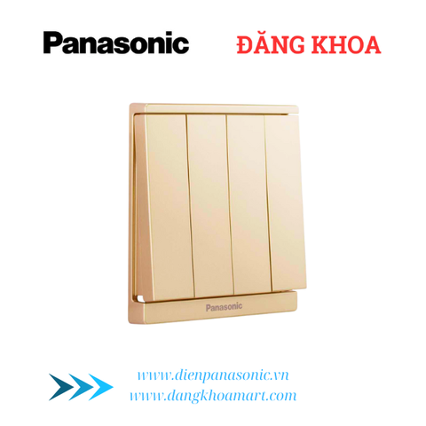 Bộ 4 công tắc C, 2 chiều Moderva Vàng ánh kim WMF508MYZ-VN
