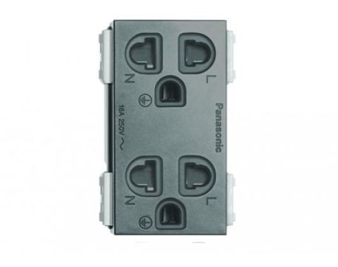 Hạt ổ cắm đôi 3 chấu Panasonic WEG15829B-G