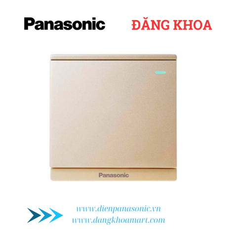 Bộ 1 công Tắc C, 2 chiều có chỉ báo dạ quang Moderva Vàng ánh kim WMF512MYZ-1VN