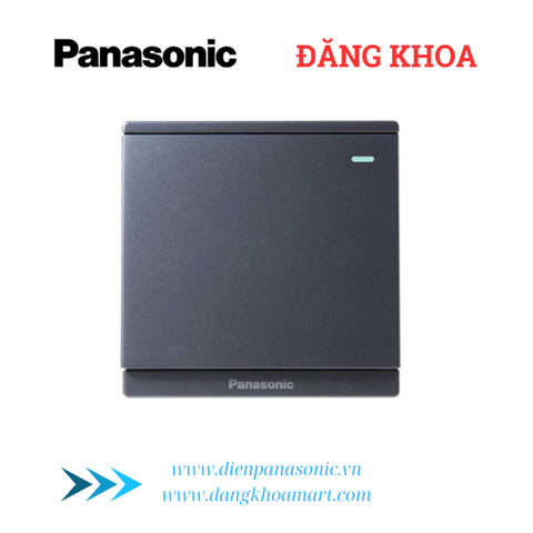 Bộ 1 công tắc C, 2 chiều có chỉ báo dạ quang Moderva xám ánh kim WMF512MYH-1VN