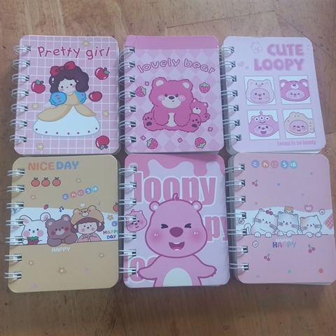 Sổ lò xo hoạt hình mini