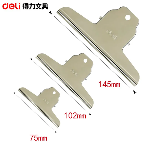 Kẹp inox Deli kẹp tài liệu