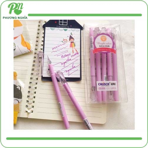 Bút gel Chosch CS-956 xanh/tím
