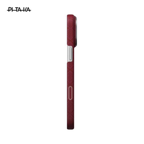 Ốp lưng iPhone 17 Pro Max - PITAKA Edge (with PitaTap) - Harvard Crimson
