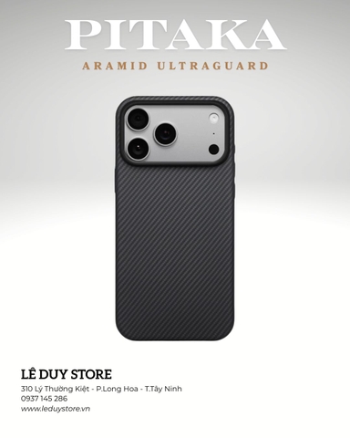 iPhone 17 Pro Max - PITAKA Aramid UltraGuard - Black/Grey