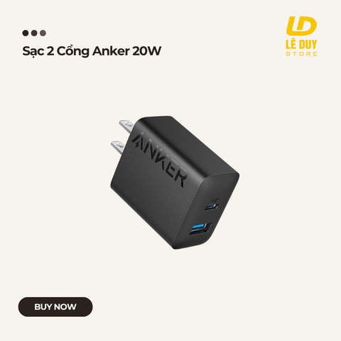 Sạc 2 Cổng Anker 20W