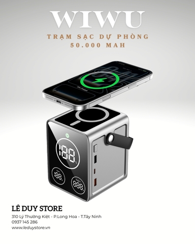 TRẠM SẠC DỰ PHÒNG WIWU PS300 50.000mAh