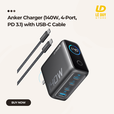 Sạc Anker 140W 4 Cổng – PD 3.1
