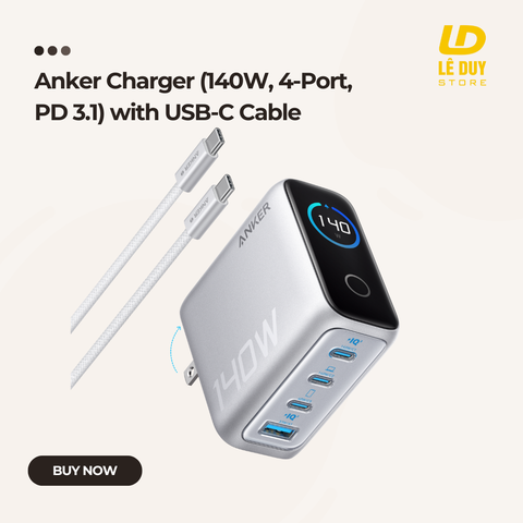 Sạc Anker 140W 4 Cổng – PD 3.1