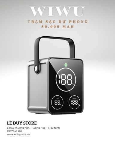 TRẠM SẠC DỰ PHÒNG WIWU PS300 50.000mAh