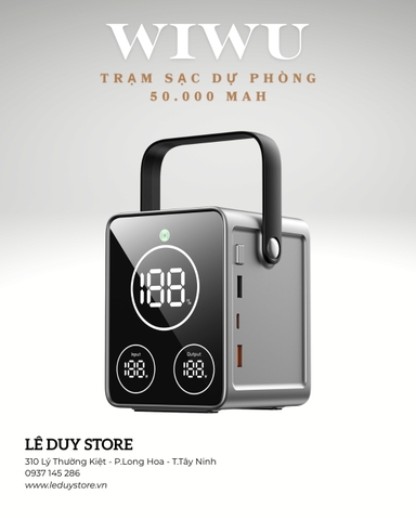TRẠM SẠC DỰ PHÒNG WIWU PS300 50.000mAh