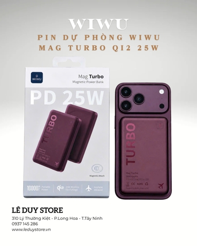 PIN DỰ PHÒNG WIWU MAG TURBO QI2 25W