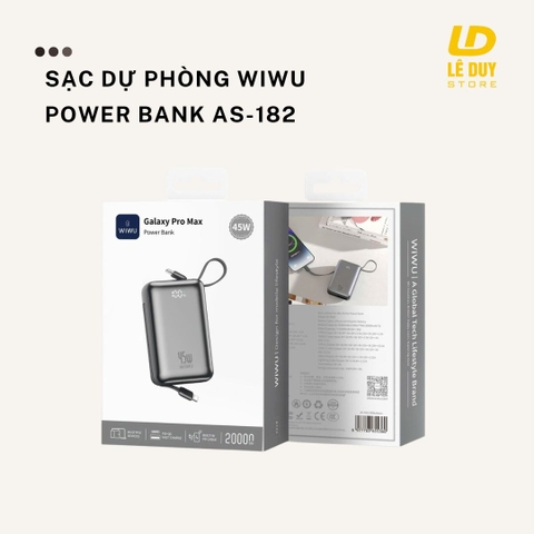 SẠC DỰ PHÒNG WIWU POWER BANK 20.000 mAh