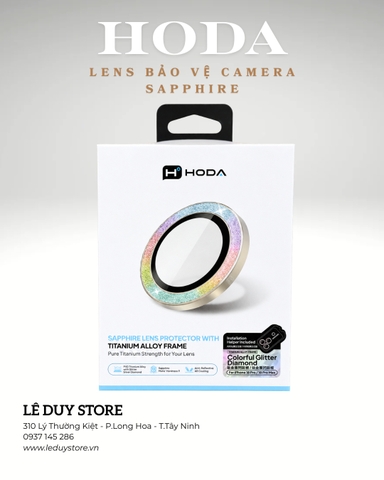 Kính Bảo Vệ Camera HODA Sapphire 18 Pro / 18 Pro Max – Colorful Glitter Diamond