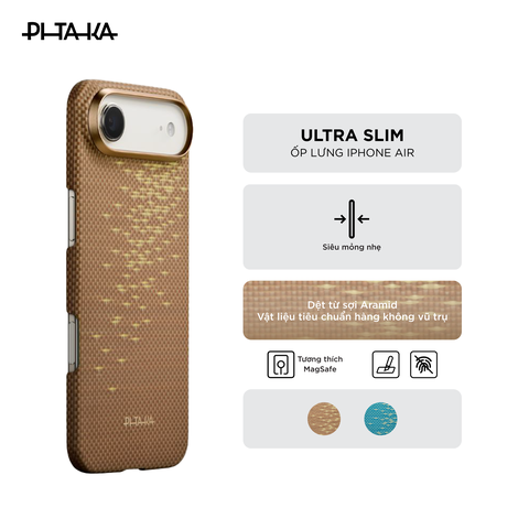 Ốp lưng iPhone 17 Air - PITAKA Ultra-Slim - Glints of Gold