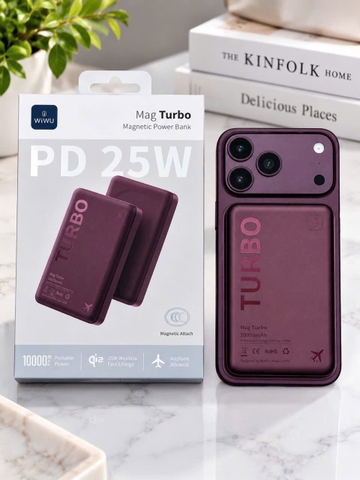PIN DỰ PHÒNG WIWU MAG TURBO QI2 25W