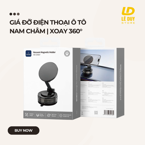 GIÁ ĐỠ ĐIỆN THOẠI Ô TÔ NAM CHÂM XOAY 360° WIWU