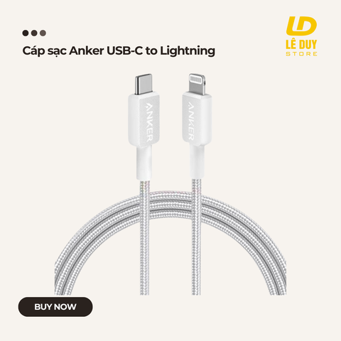 Cáp sạc Anker USB-C to Lightning 0.9m
