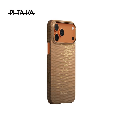 iPhone 17 ProMax PITAKA Ultra-Slim (with PitaTap) - Golden Glint