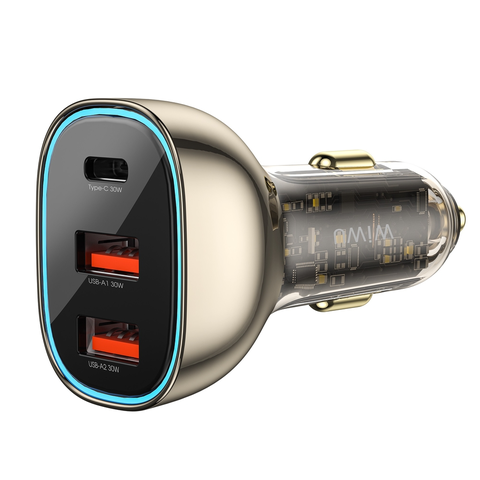 Tẩu Sạc Nhanh trên xe hơi 3 cổng WIWU