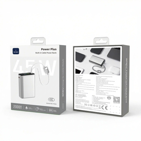 WIWU POWER PLUS 20.000mAh – PIN KHỦNG, SẠC CỰC NHANH!