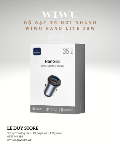 Bộ sạc xe hơi nhanh WiWU Nano Lite 35W