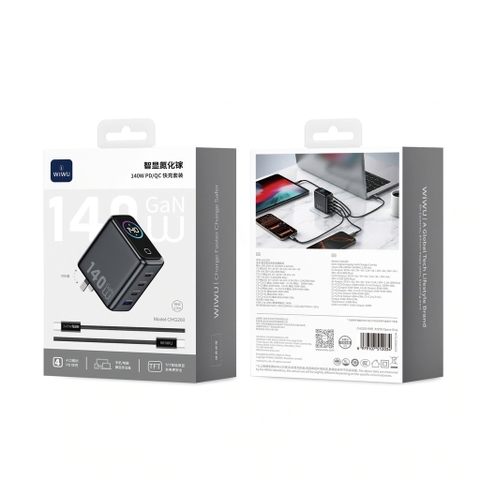 Combo Bộ sạc GaN WiWU Voyager 140W PD