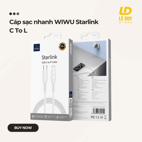 Cáp sạc nhanh WIWU Starlink C To L