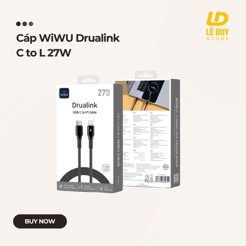 Cáp WiWU Drualink C To L 27W