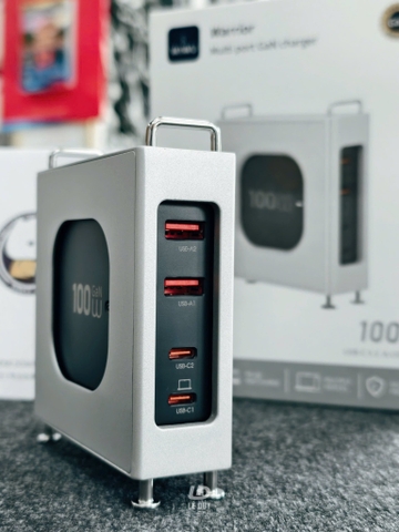 Bộ Trạm sạc Wiwu GaN nhiều cổng Warrior 100W