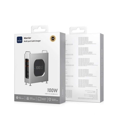 Bộ Trạm sạc Wiwu GaN nhiều cổng Warrior 100W