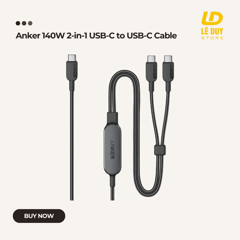 Anker 140W 2-in-1 USB-C to USB-C Cable