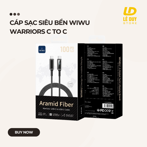 CÁP SẠC SIÊU BỀN WIWU WARRIORS C TO C