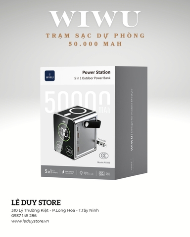 TRẠM SẠC DỰ PHÒNG WIWU PS300 50.000mAh