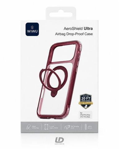 Ốp WIWU AeroShield Ultra iPhone ( Cherry ) 17ProMax/18ProMax