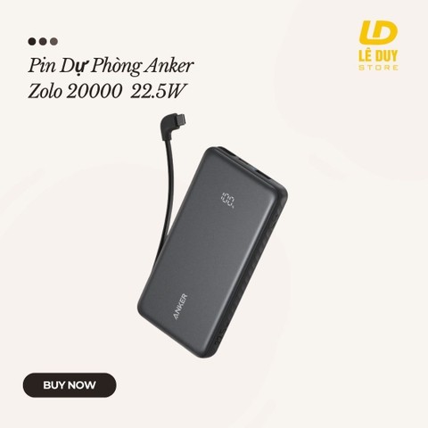 Pin Dự Phòng Anker Zolo 22.5W 20000 - A110E