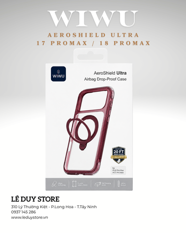 Ốp WIWU AeroShield Ultra iPhone ( Cherry ) 17ProMax/18ProMax