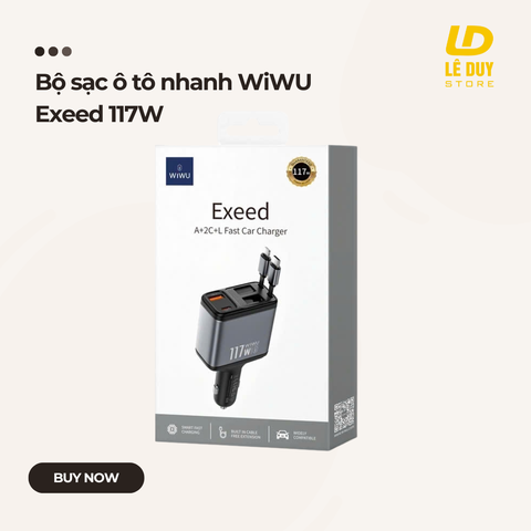Bộ sạc ô tô nhanh WiWU Exeed 117W