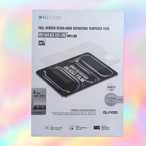 KÍNH CƯỜNG LƯC CHỐNG VA ĐẬP, TRẦY XƯỚC 9H CHO IPAD 2024 THƯƠNG HIỆU KUZOOM