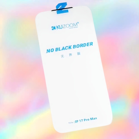 Kính cường lực trong suốt không viền đen và che bụi màn loa Kuzoom cho tất cả dòng iphone (Hàng chính hãng)