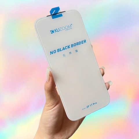 Kính cường lực trong suốt không viền đen và che bụi màn loa Kuzoom cho tất cả dòng iphone (Hàng chính hãng)