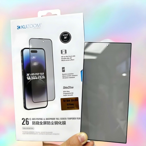 Kính cường lực Kuzoom full màn hình siêu mỏng, cảm ứng vân tay siêu mượt cho tất cả các dòng điện thoại Samsung