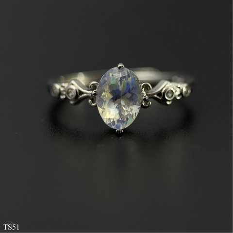 Nhẫn Đá Mặt Trăng Bạc 925 Cho Phái Đẹp TS51