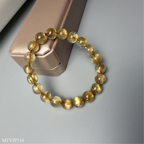 Vòng Đá Thạch Anh Tóc Vàng Víp Tài Lộc May Mắn