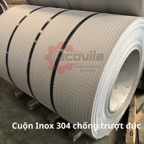 Inox cuộn 304 chống trượt đúc