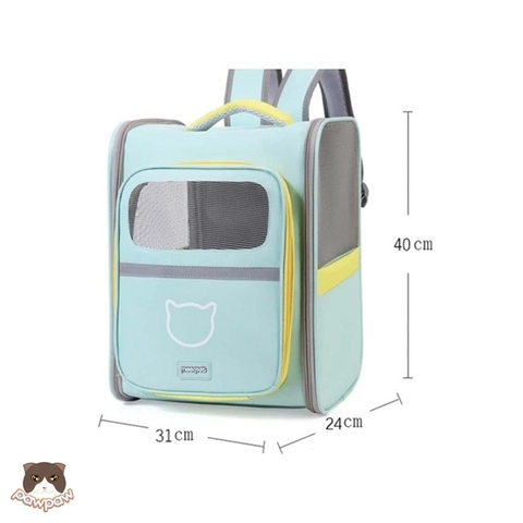 Balo vuông hình mèo Moorpet 40x31x24cm