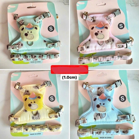 Dây dắt đai lưng gắn mặt gấu