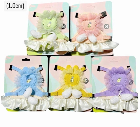 Dây dắt đai lưng tai thỏ viền ren