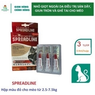 Thuốc Vemedim nhỏ gáy spreadline mèo 2,5-7,5 kg