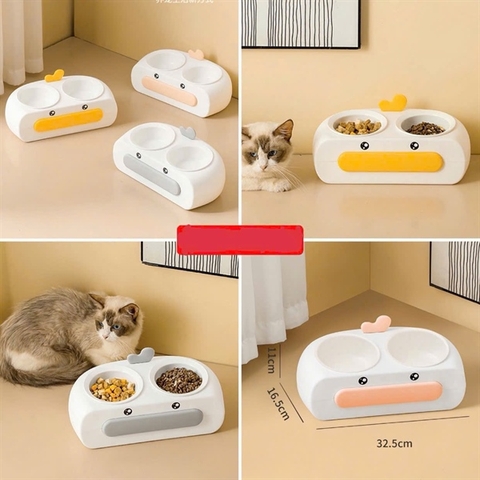 Bát ăn đôi lòng nhựa hình mỏ vịt 32.5*16.5*11cm